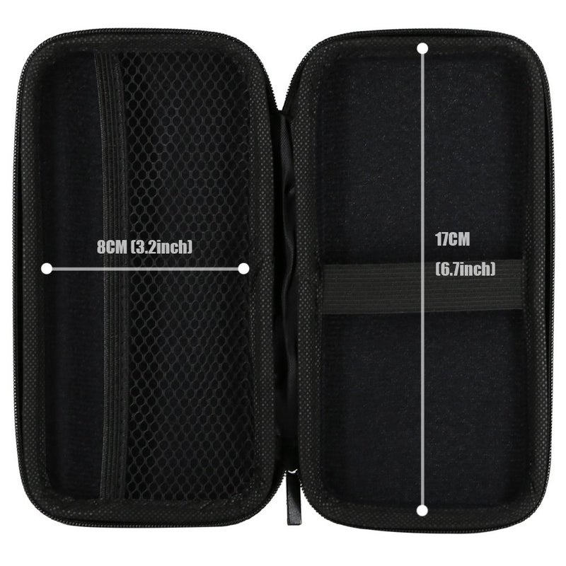iMangoo Shockproof Carrying Charger Case Hard Protective EVA Impact Resistant Power Bank Pouch Small Electronics Organizer Cable Accessory Travel Essentials for Women  Size 6.5''x3.2''x1''  Black - Image 3
